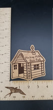 Load image into Gallery viewer, Custom cabin wooden ornament - Altered Goods
