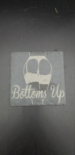 Bottoms up slate coaster - Altered Goods