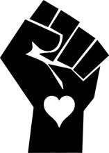 Load image into Gallery viewer, black lives matter fist with heart svg dxf pdf corel draw files
