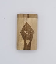 Load image into Gallery viewer, Heart fist black lives matter walnut dugout one hitter
