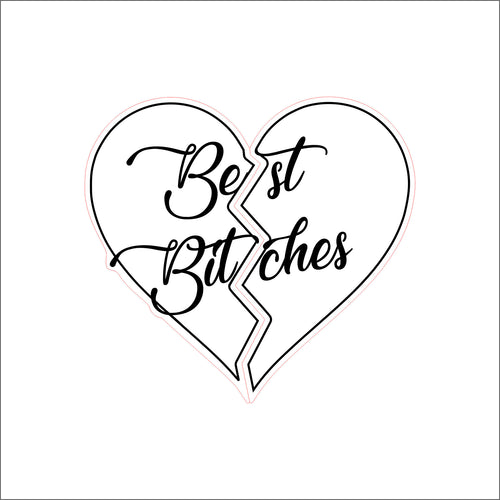 best friends and best bitches svg dxf pdf corel draw files