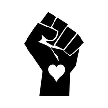 Load image into Gallery viewer, black lives matter fist with heart svg dxf pdf corel draw files
