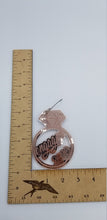 Load image into Gallery viewer, Rose gold mirror acrylic Engaged diamond ring and year ornament - Altered Goods
