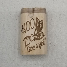Load image into Gallery viewer, Hoo gives a fuck owl walnut dugout one hitter
