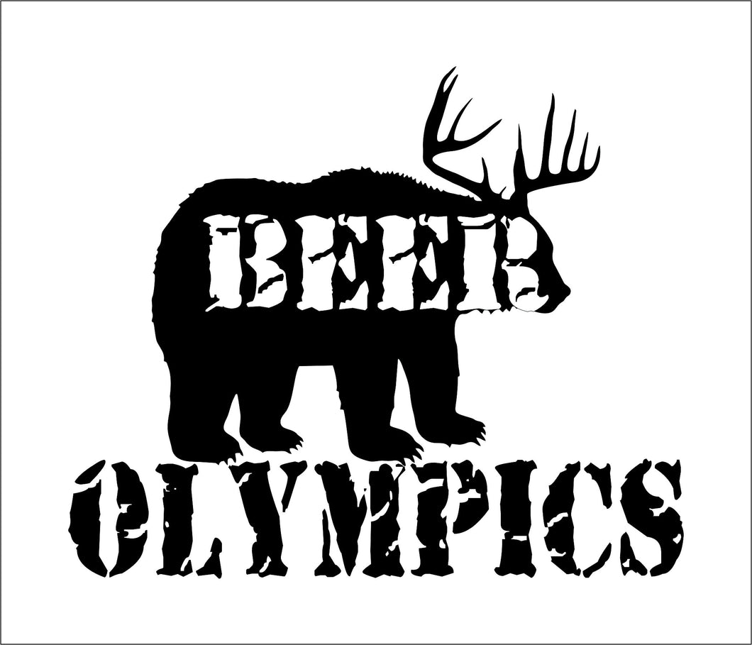 beer olympics beer bear svg dxf pdf corel draw files