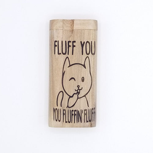 Fluff you fluffin fluff middle finger cat walnut dugout one hitter