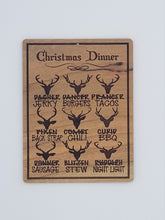 Load image into Gallery viewer, Christmas dinner reindeer meat laser engraved wood ornament
