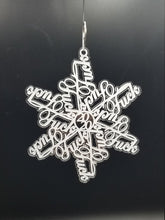 Load image into Gallery viewer, Fuck 2020 fuckflake snowflake clear acrylic ornament
