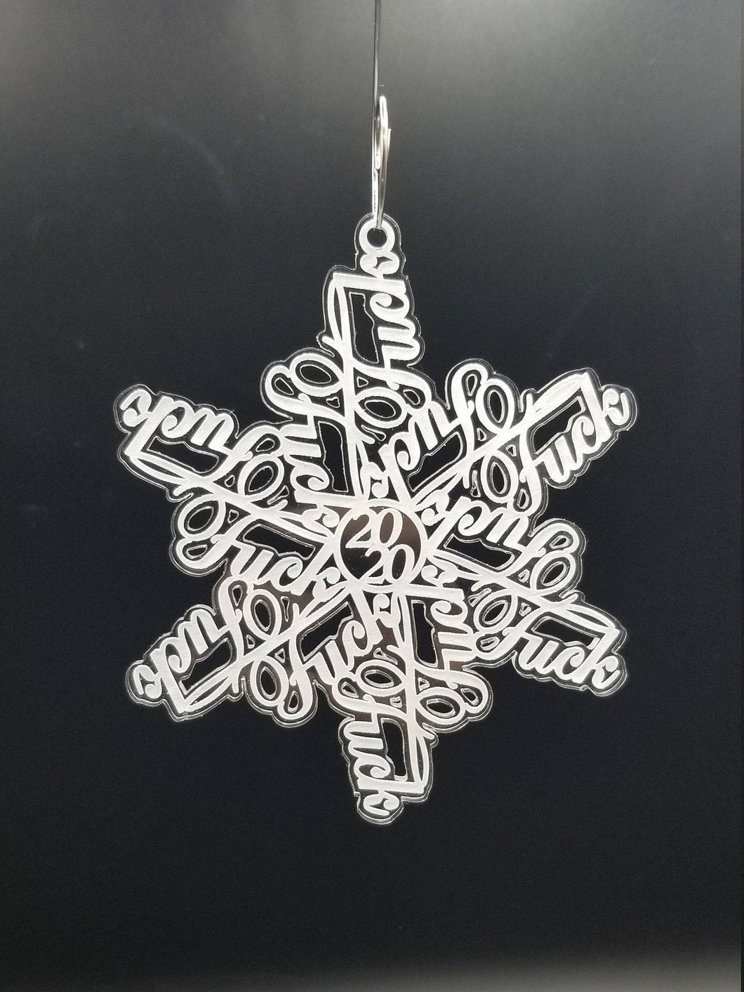 Fuck 2020 fuckflake snowflake clear acrylic ornament