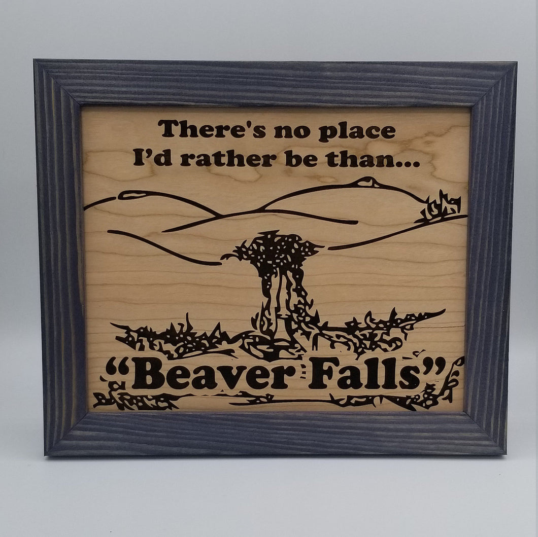 Beaver falls wooden frame sign