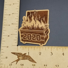 Load image into Gallery viewer, 2020 dumpster fire cherry hardwood laser engraved ornament
