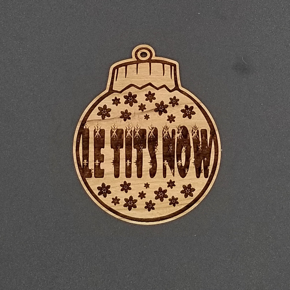 Le tits now cherry hardwood ornament