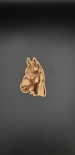 Horse cherry wood ornament