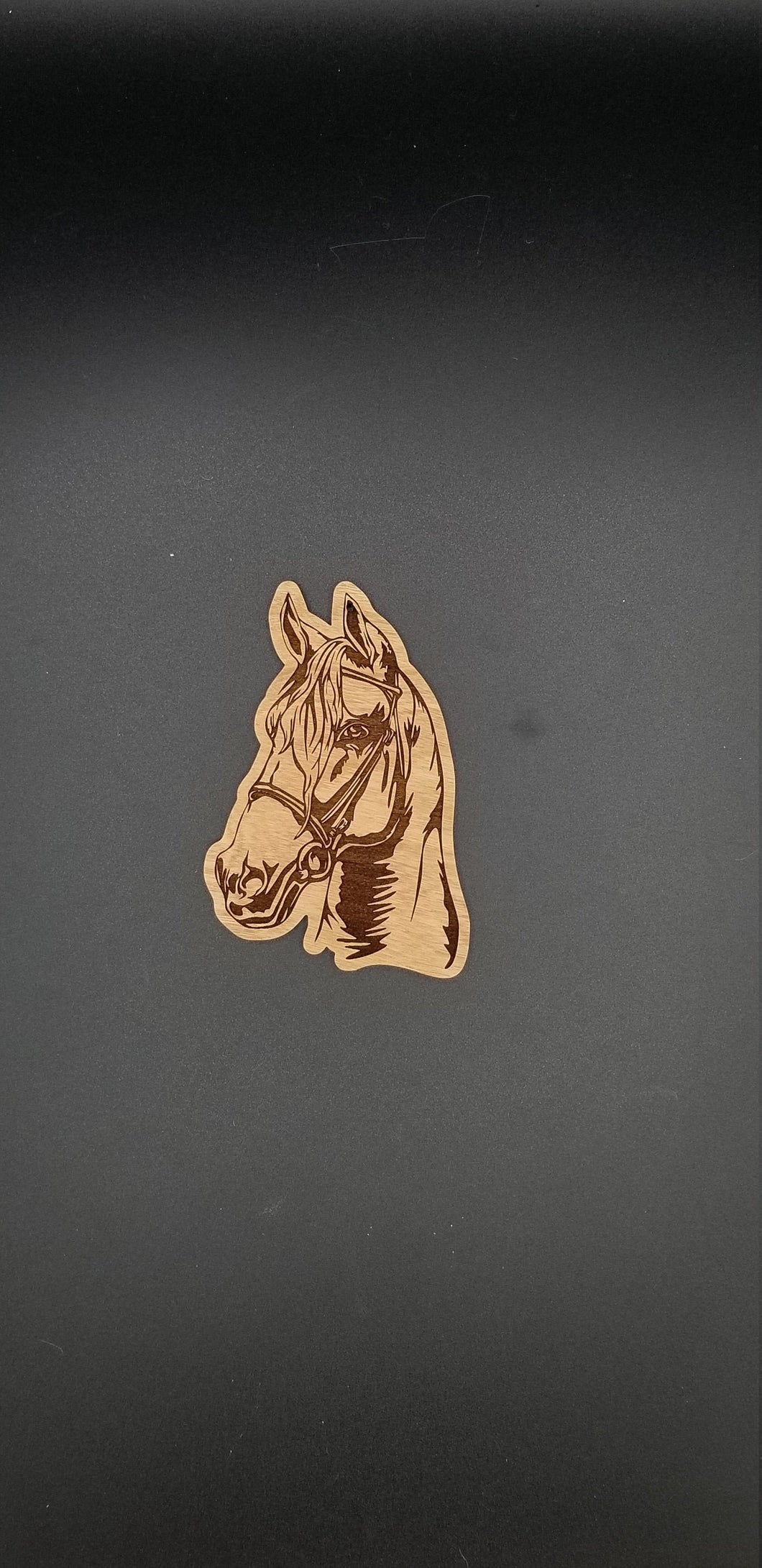 Horse cherry wood ornament