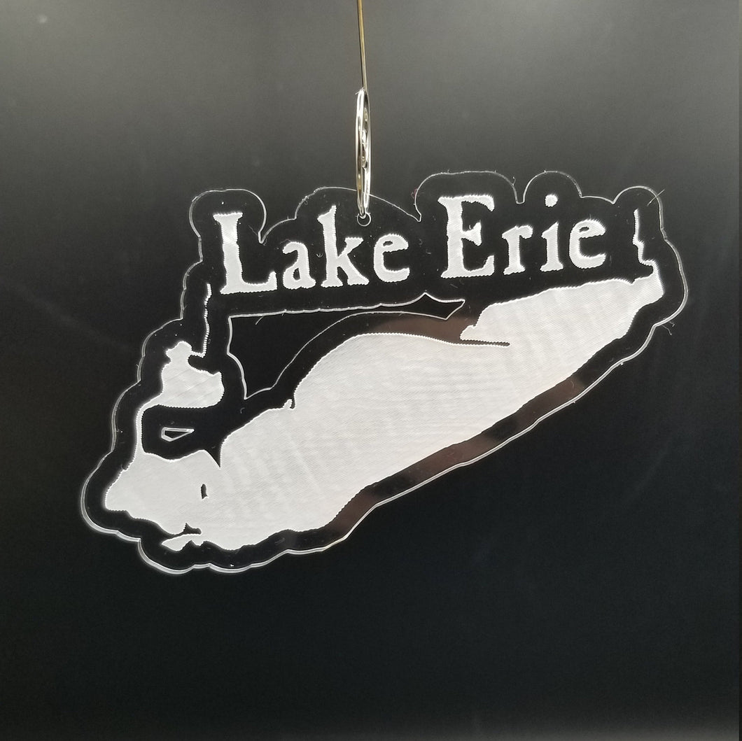 Lake Erie laser engraved acrylic christmas ornament