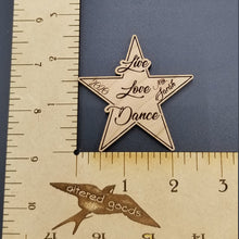 Load image into Gallery viewer, Live love dance star wood magnet
