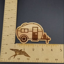 Load image into Gallery viewer, Camper hardwood engraved ornament
