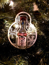 Load image into Gallery viewer, Mini liquor bottle holder acrylic snowflake ornament
