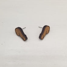 Load image into Gallery viewer, Penis laser engraved cherry wood earrings
