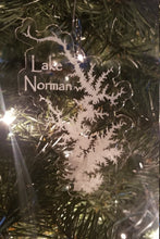 Load image into Gallery viewer, Lake norman laser engraved clear acrylic christmas ornament
