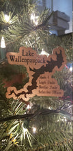 Load image into Gallery viewer, Lake wallenpaupack laser engraved cherry wood christmas ornament
