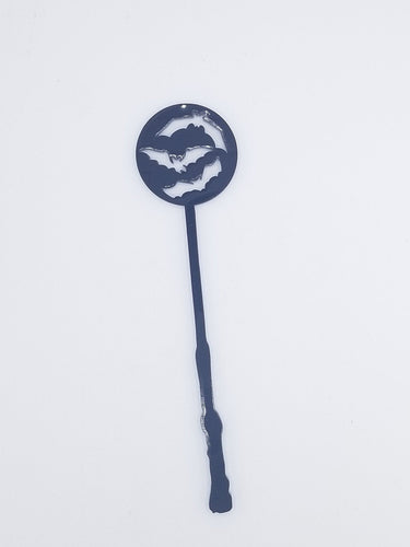 Bat full moon halloween wand drink stirrer