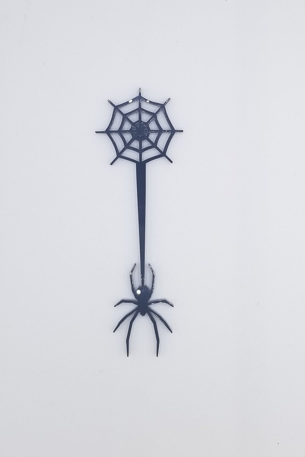 Spider and web halloween wand drink stirrer