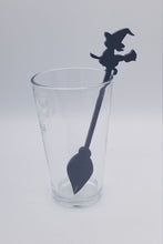 Load image into Gallery viewer, Witch and broom halloween wand drink stirrer
