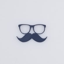 Load image into Gallery viewer, Mustache and glasses cut out black acrylic
