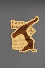 Load image into Gallery viewer, Harveys lake laser engraved cherry wood christmas ornament
