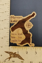 Load image into Gallery viewer, Harveys lake laser engraved cherry wood christmas ornament
