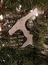 Load image into Gallery viewer, Harveys lake laser engraved acrylic christmas ornament
