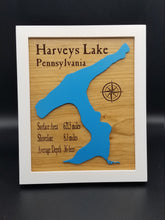 Load image into Gallery viewer, Harveys lake 3d wooden frame sign
