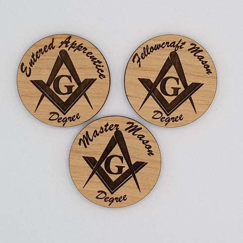 Freemason personalized degree coins