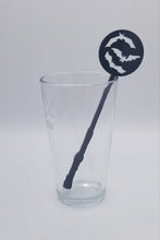 Load image into Gallery viewer, Bat full moon halloween wand drink stirrer
