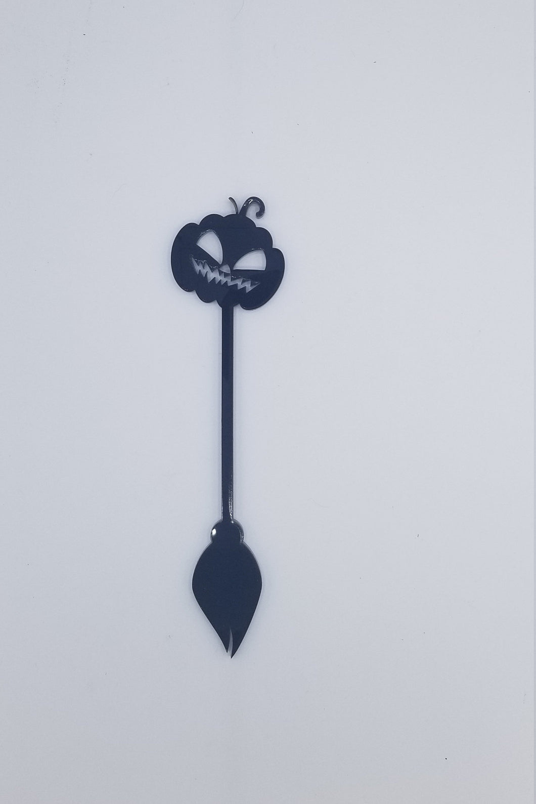 Jack o lantern pumpkin halloween drink stirrer