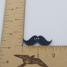 Load image into Gallery viewer, Mustache cut out black acrylic
