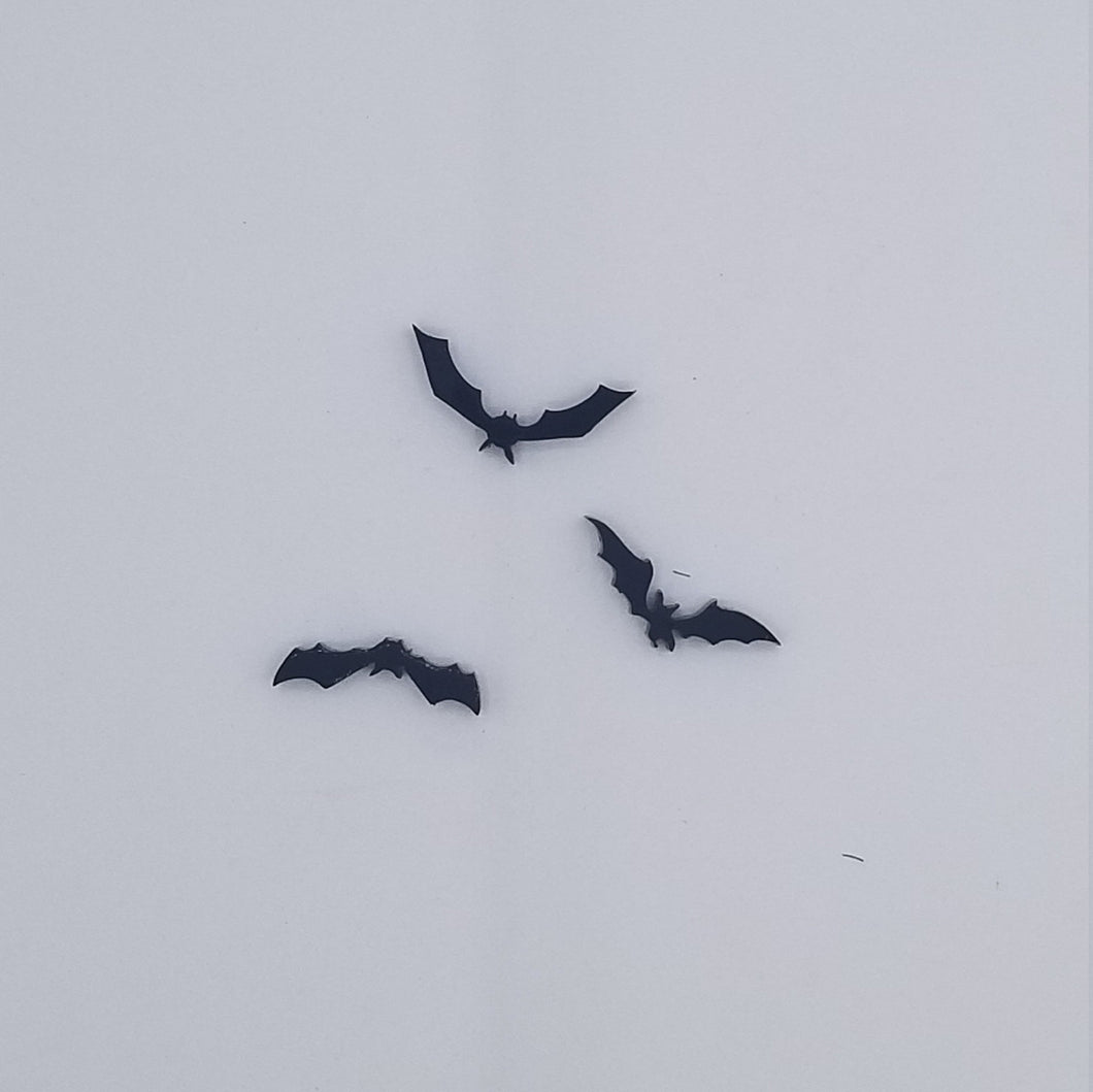 Mini bat cut outs black acrylic