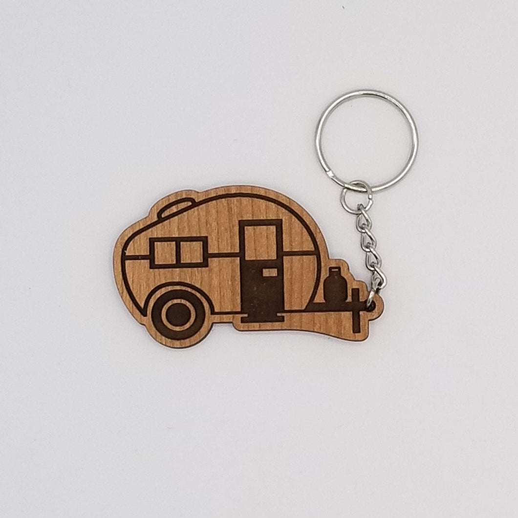 Camper wood keychain