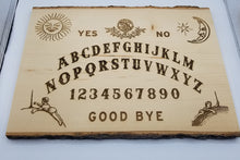 Load image into Gallery viewer, Tree slice spirit board with cedar planchette
