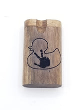 Load image into Gallery viewer, Rubber duck wave walnut dugout one hitter
