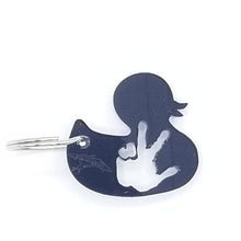 Load image into Gallery viewer, Duck wave cut out acrylic keychain
