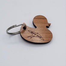 Load image into Gallery viewer, Duck wood keychain
