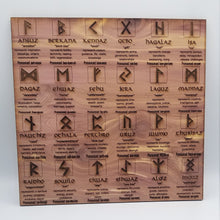 Load image into Gallery viewer, Rune meaning sign cedar laser engraved
