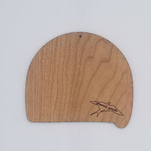 Load image into Gallery viewer, kayaking gets me wet laser engraved cherry wood christmas ornament
