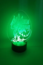 Load image into Gallery viewer, Baby dragon custom name led night light
