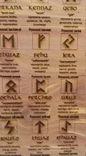 Load image into Gallery viewer, Rune tiles, sign, and rune cross gift set cedar laser engraved
