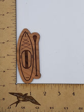 Load image into Gallery viewer, Stand up padddleboard laser engraved cherry wood christmas ornament
