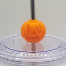 Load image into Gallery viewer, Jack o lantern straw topper
