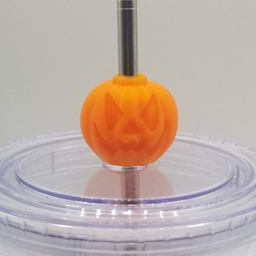 Jack o lantern straw topper